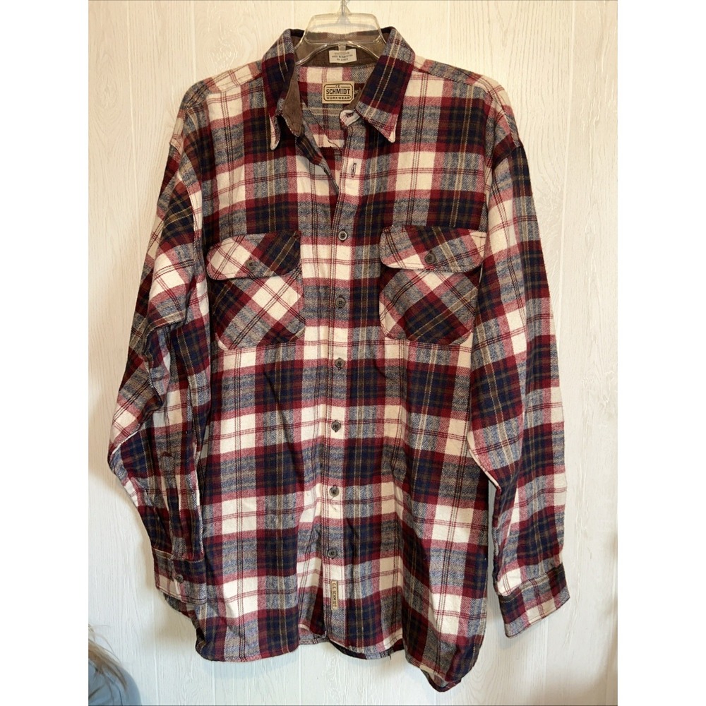 CE Schmidt 2XT Workwear Plaid Button Front Shacket Flannel‎